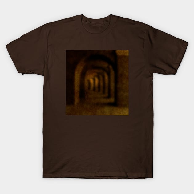 Digital collage, special processing. Path in some castle tunnel. Beautiful. Blur and noise. T-Shirt by 234TeeUser234